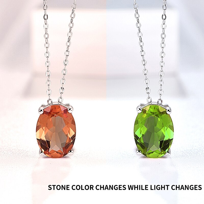 Zultanite pendant necklace minimalist