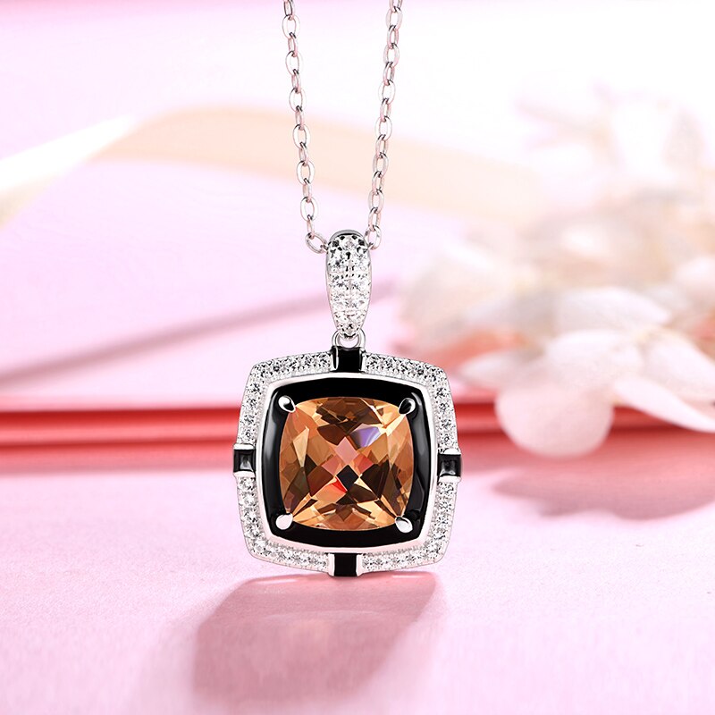 Zultanite necklace art deco color changing sterling silver