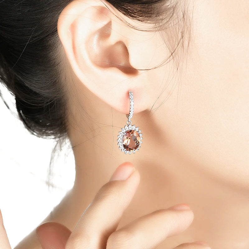 Zultanite gemstone earrings vintage style