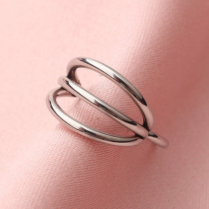 Triple helix piercing hoops titanium 16G