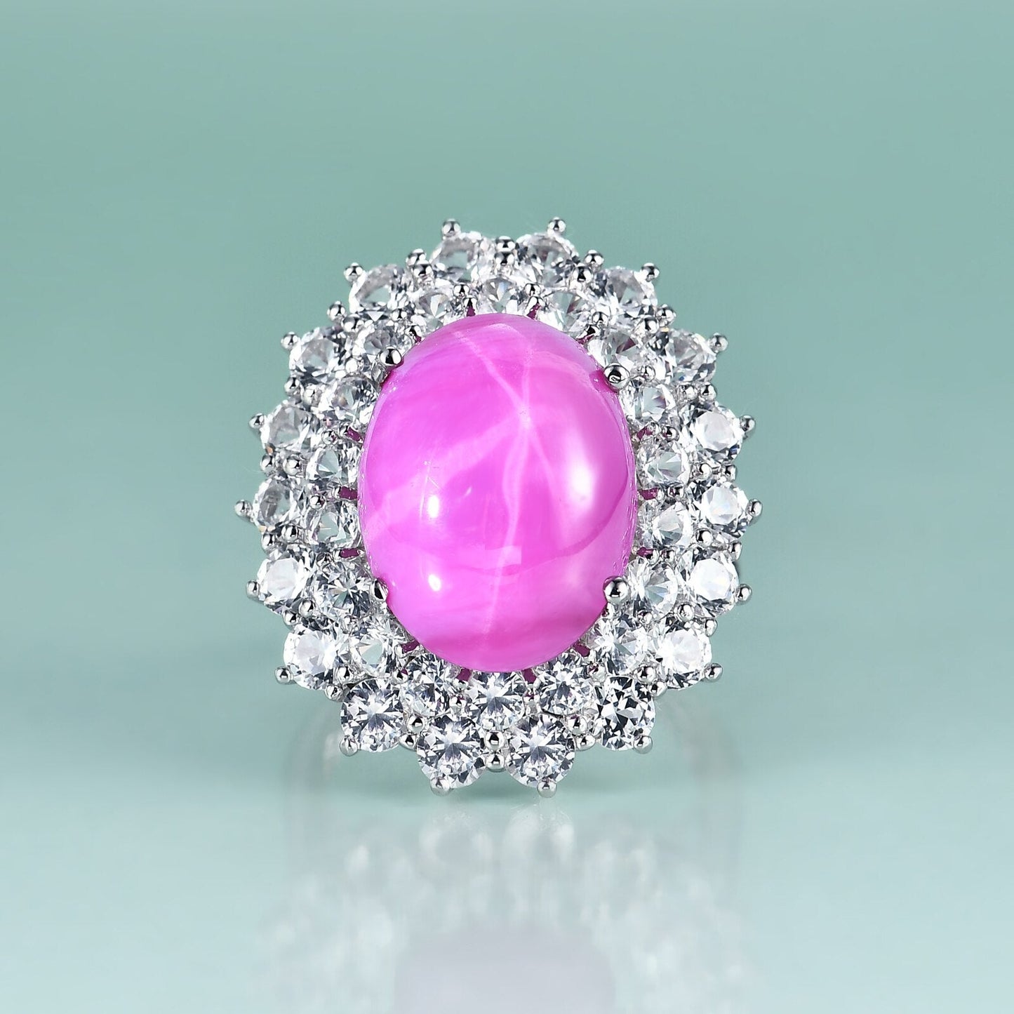 Art deco ruby ring Princess Diana ring replica