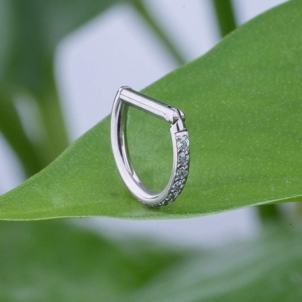 Septum clicker ring titanium 16 gauge