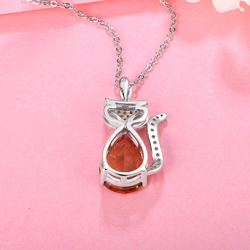 Zultanite necklace cat pendant