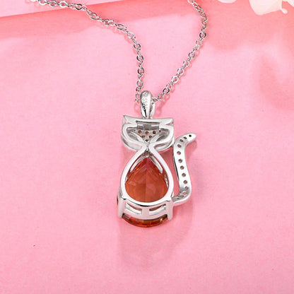 Zultanite necklace cat pendant