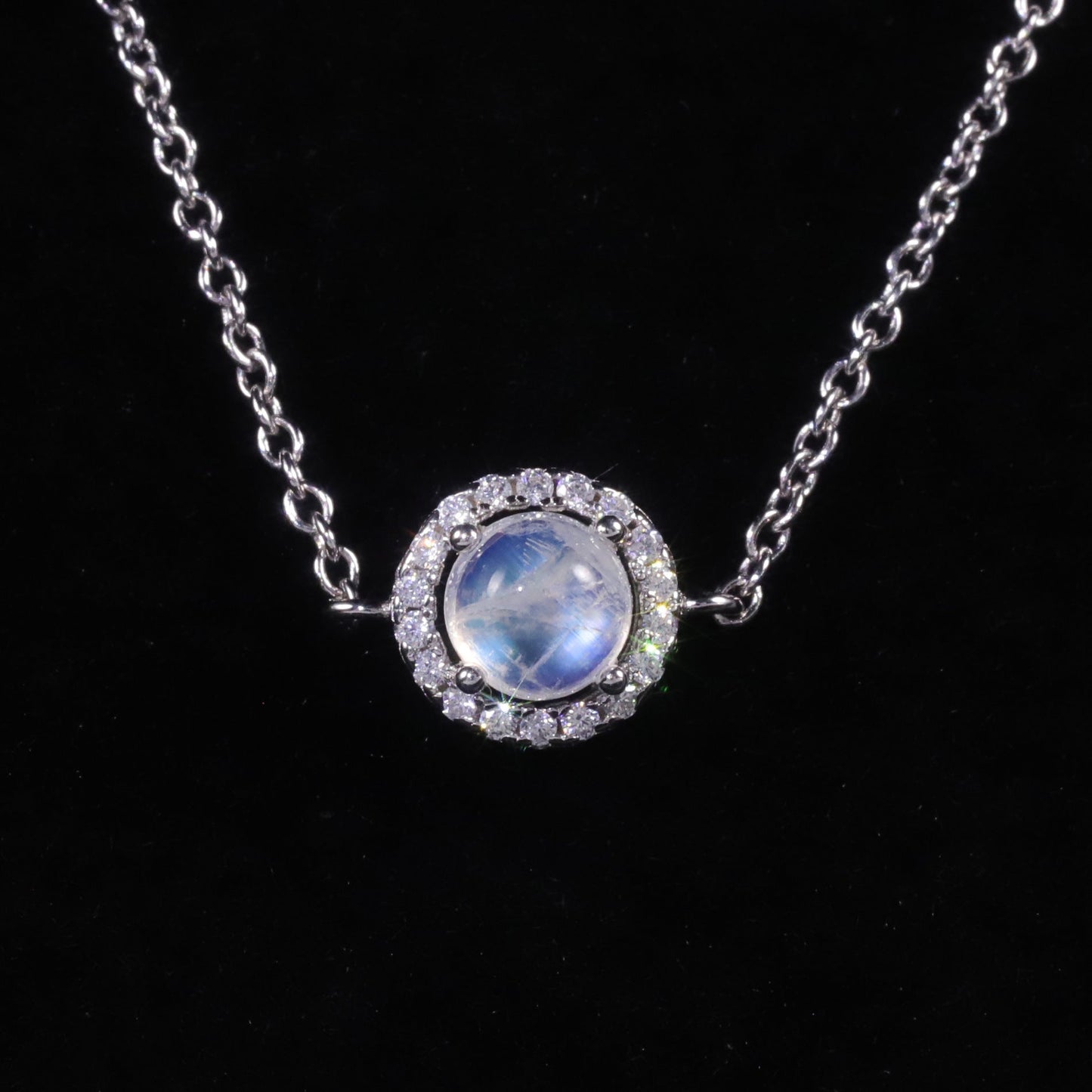Moonstone bracelet with a round moonstone dainty and classic charm bracelet for women silver bracelet