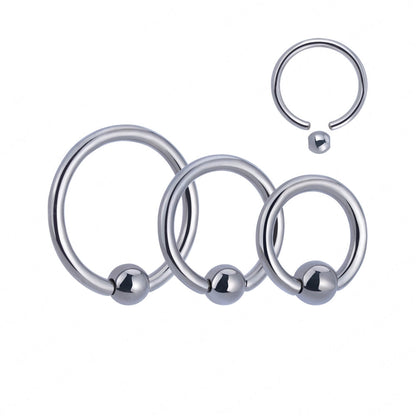 16 gauge nose ring captive bead