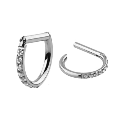 Septum clicker ring titanium 16 gauge