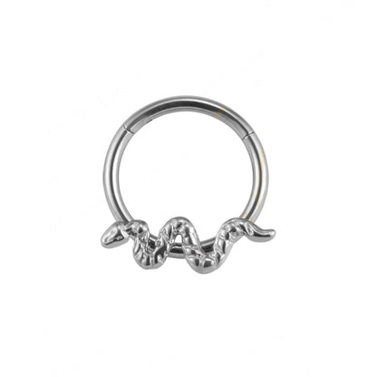 Snake nose ring titanium septum clicker