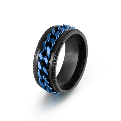 Rotatable bottle opener ring black