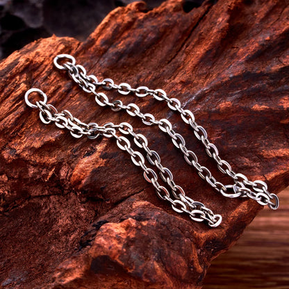 Double nose piercing chain titanium nose chain chain across nose piercing silver