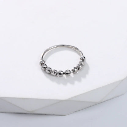 Sterling silver anxiety ring with beads