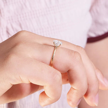 Oval moissanite engagement ring 1.5 carats