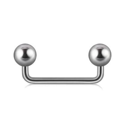 Surface bar with balls minimalist and dainty titanium surface piercing surface barbell