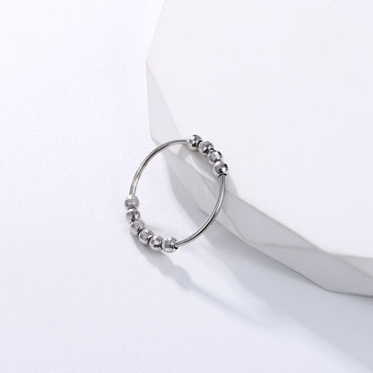 Sterling silver anxiety ring with beads