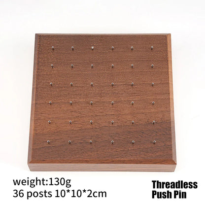 Stud earring stand made of black walnut wood nose stud lip stud display