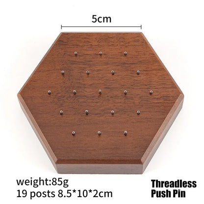 Stud earring organizer black walnut wood body jewelry display lip stud nose stud