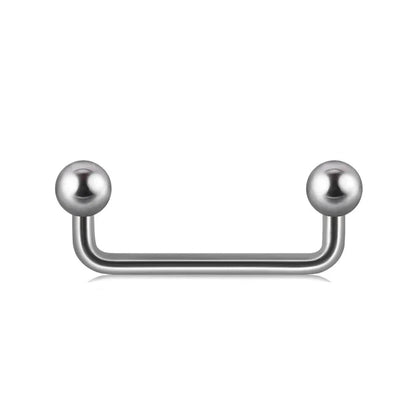 Surface bar with balls minimalist and dainty titanium surface piercing surface barbell