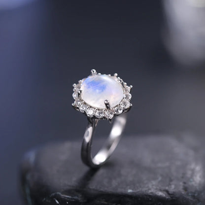 Moonstone engagement ring with a large moonstone oval engagement ring huge moonstone ring