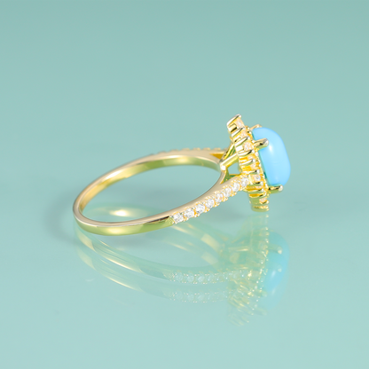 Gold turquoise ring Kate Middleton Princess Diana ring