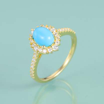 Gold turquoise ring Kate Middleton Princess Diana ring