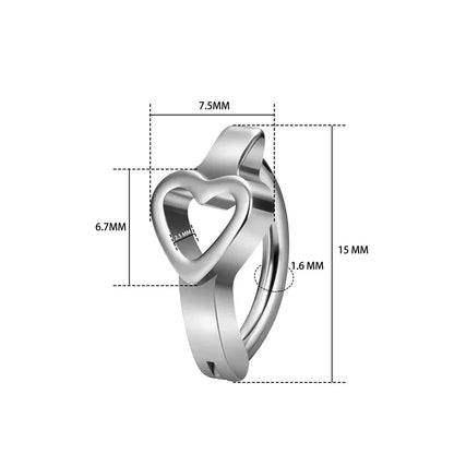 Heart belly piercing titanium belly button ring gold and silver