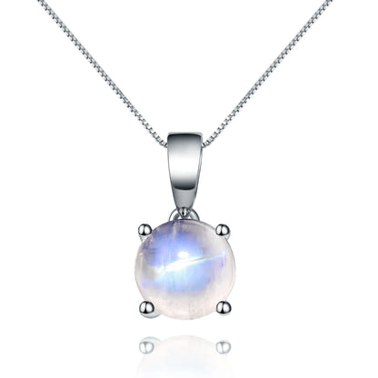 Real moonstone necklace simple and dainty June Birthstone necklace for women