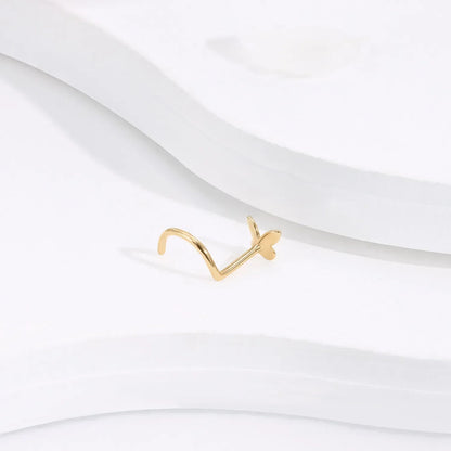 RosaryMilano minimalist gold-plated ring with heart detail on white background