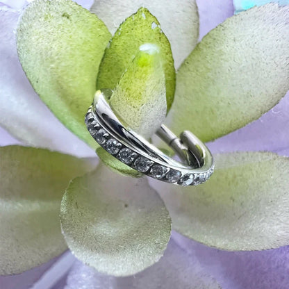 Double hoop conch earring 16g 12mm conch hoop outer conch ring titanium gold silver 8mm 10mm twisted ring