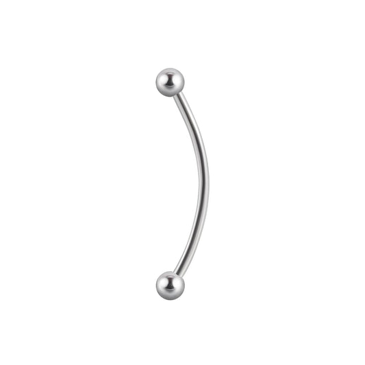 Snake Eyes Piercing Jewelry Curved Barbell 16G Implant Grade Titanium