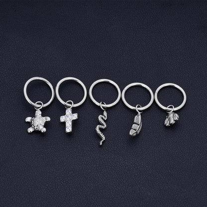 Snake conch earring silver conch earring 12mm conch hoop 10mm 8mm 18G 16G titanium