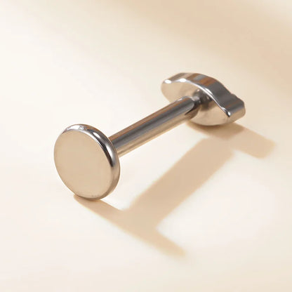 Helix diamond earring tiny and colorful titanium internally threaded