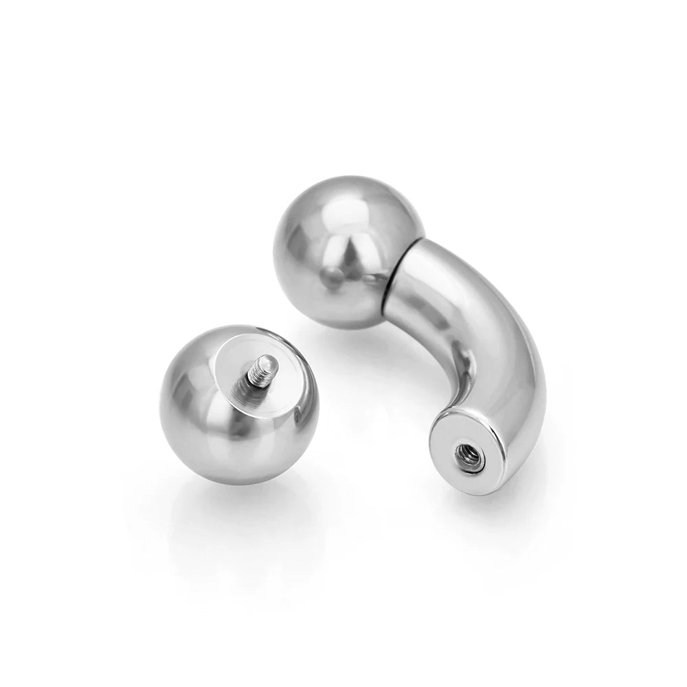 Large gauge ear piercing curved barbell titanium conch piercing 0G 2G 4G 6G 8G 10G 12G