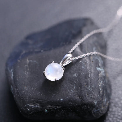Real moonstone necklace simple and dainty June Birthstone necklace for women