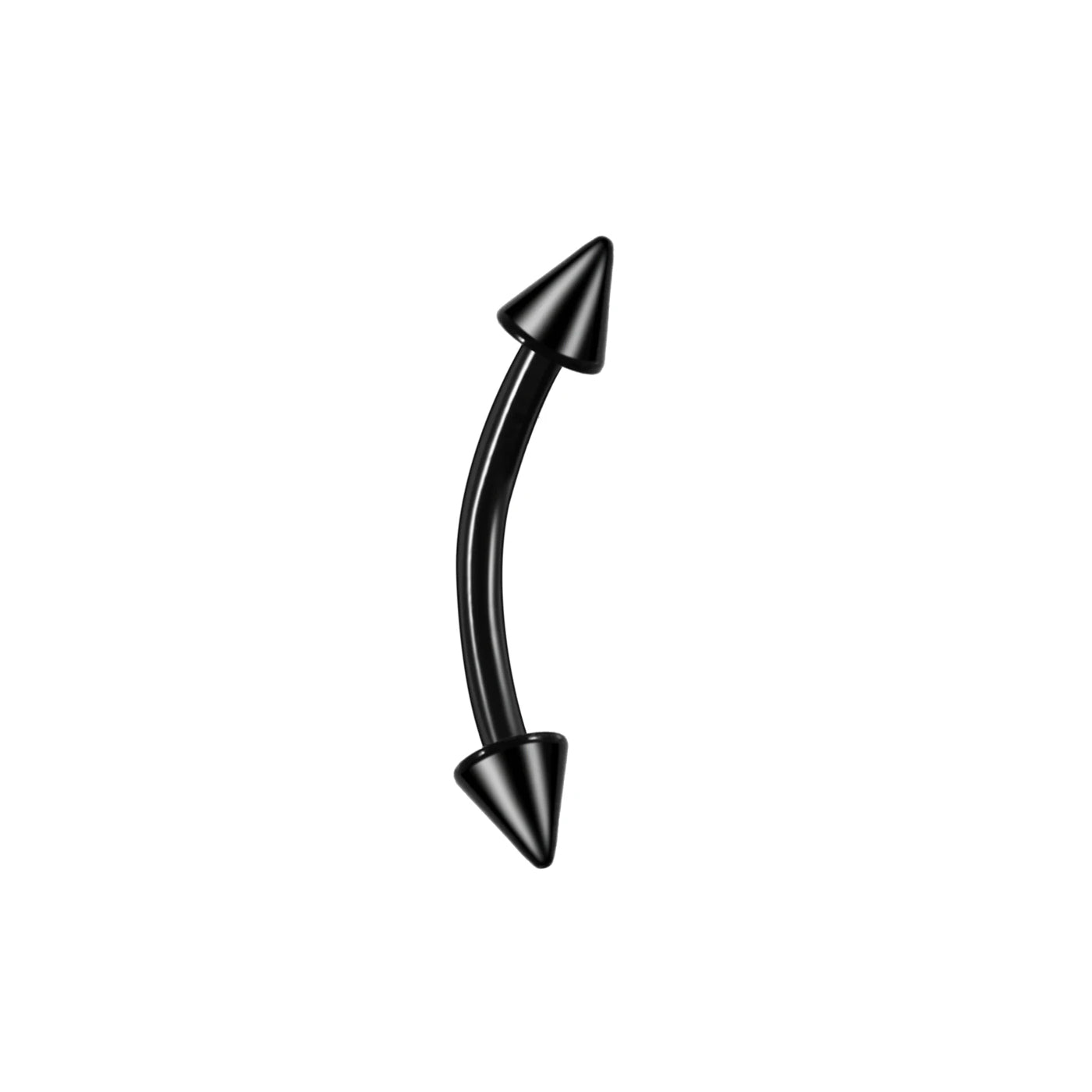 Spike curved barbell titanium 16G curved barbell piercing 6mm 8mm 10mm 12mm