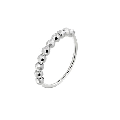 Sterling silver anxiety ring with beads