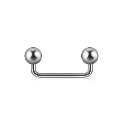 Surface bar with balls minimalist and dainty titanium surface piercing surface barbell