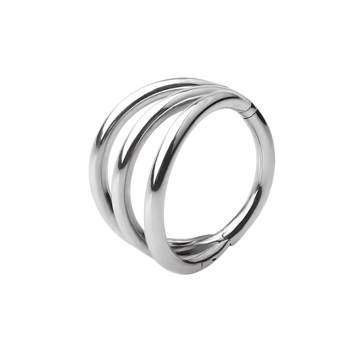 Triple helix piercing hoops titanium 16G