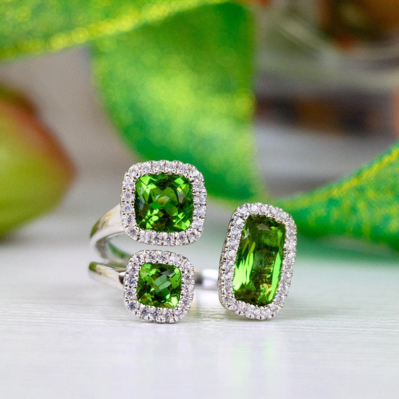 Zultanite ring three stones