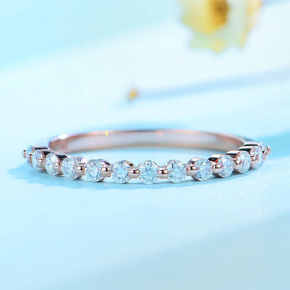 Moissanite eternity band