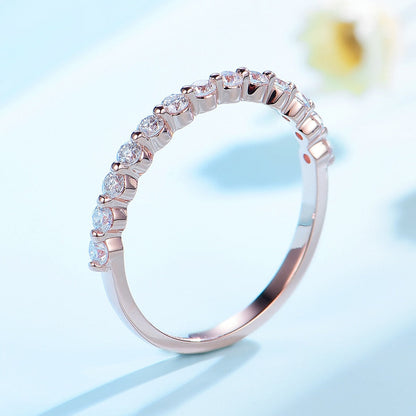 Moissanite eternity band