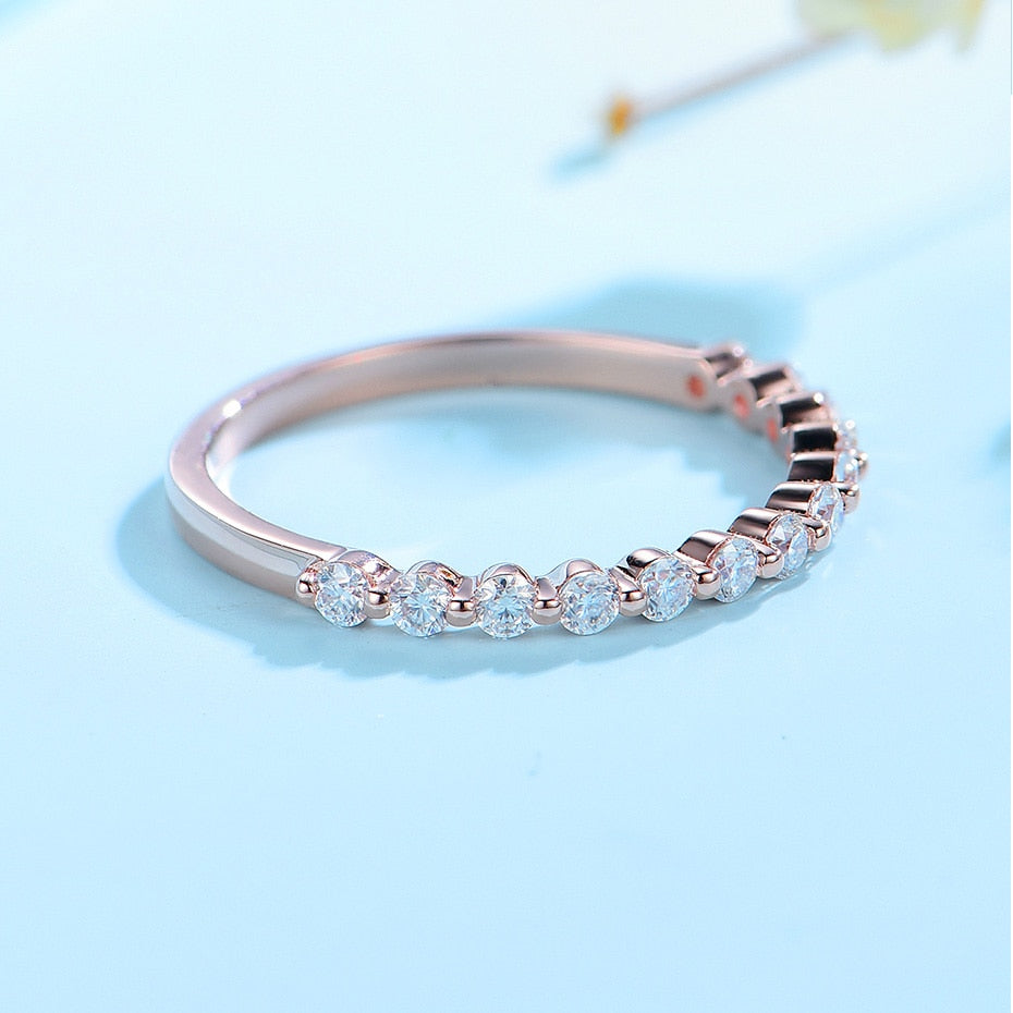 Moissanite eternity band