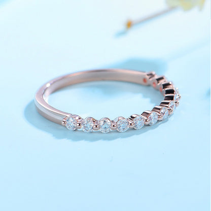 Moissanite eternity band