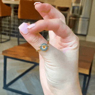 Rotatable planet anxiety ring 925 sterling silver