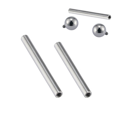Straight barbell piercing implant grade titanium