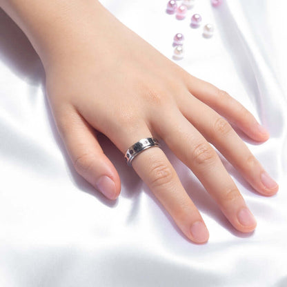 Sunflower anxiety ring stainless steel