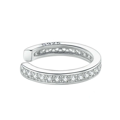 White cubic zirconia ear cuff